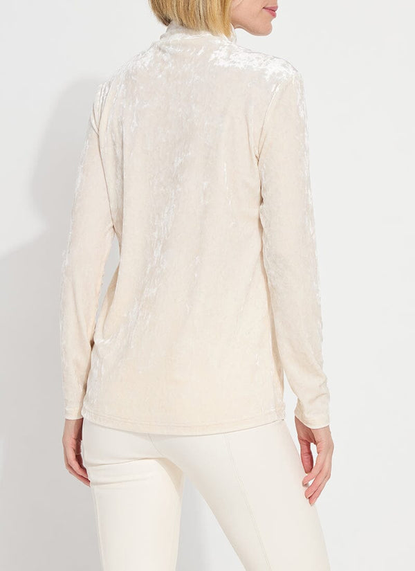 Lyssé Melina Velvet Turtleneck Chalk