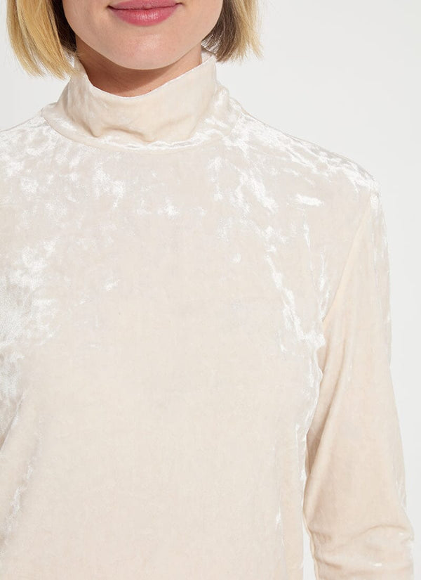 Lyssé Melina Velvet Turtleneck Chalk