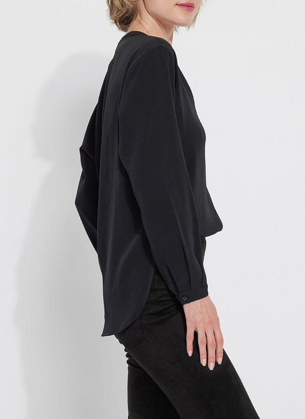 Lyssé Mia Stretch Woven Top Black