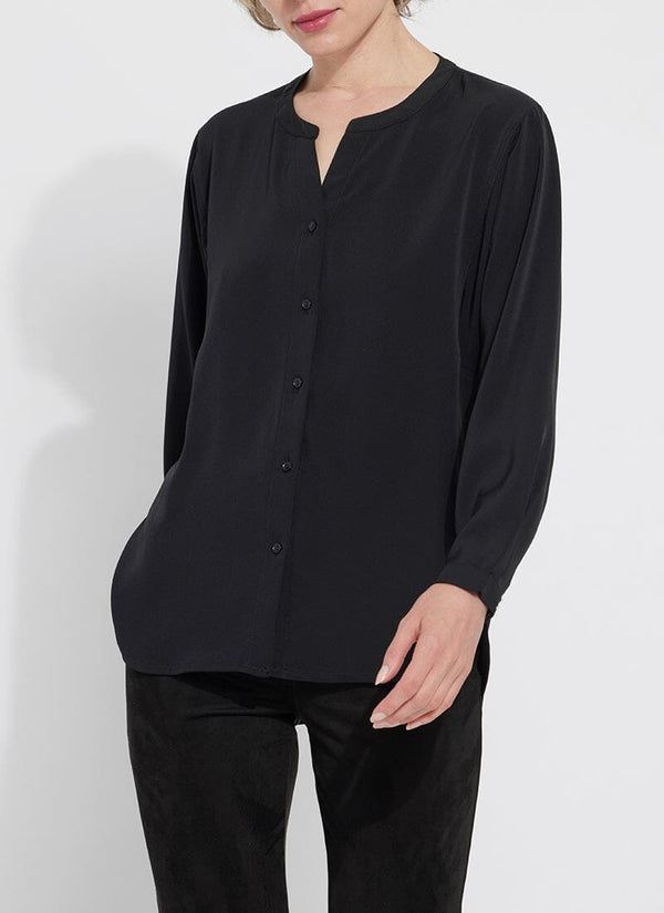 lyssé Mia Stretch Woven Top Black
