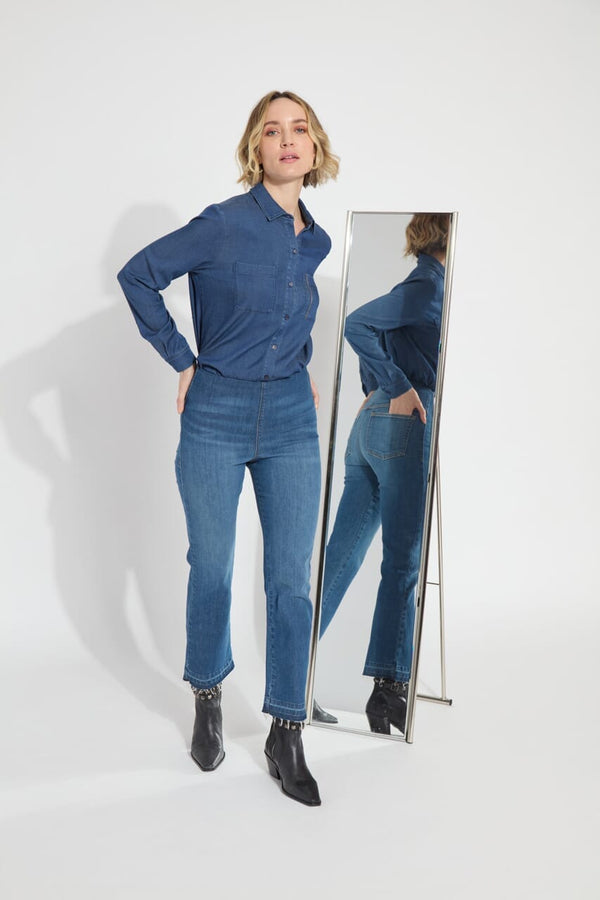 Lyssé Miley Chambray Shirt Dark Midwash