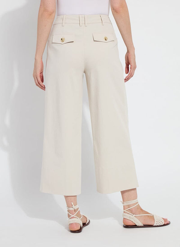 Lyssé Mirabelle Pleated Wide Palazzo (25" Inseam) Oat