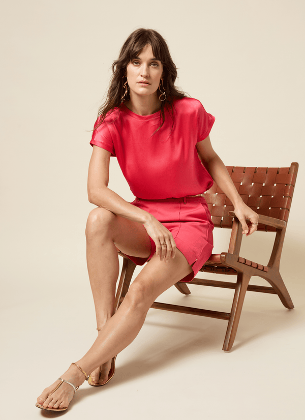 Lyssé Miri Cap Sleeve Top Sugar Cane