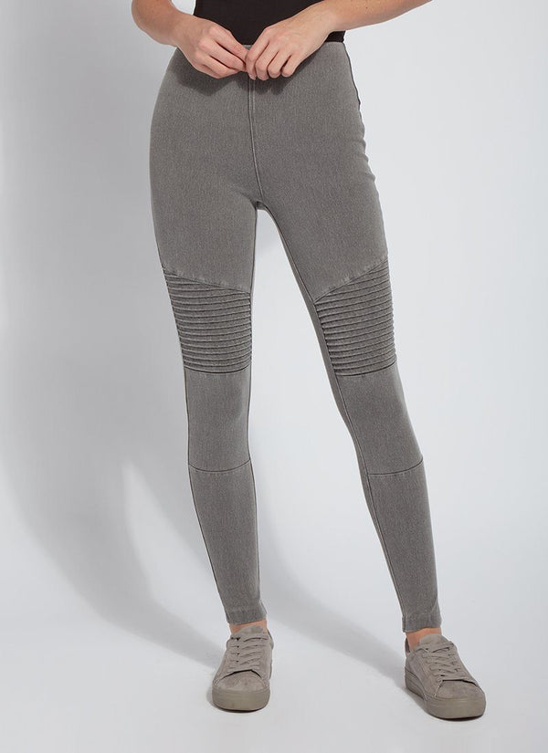 lyssé Moto Toothpick Legging (28.5" Inseam) Mid Grey