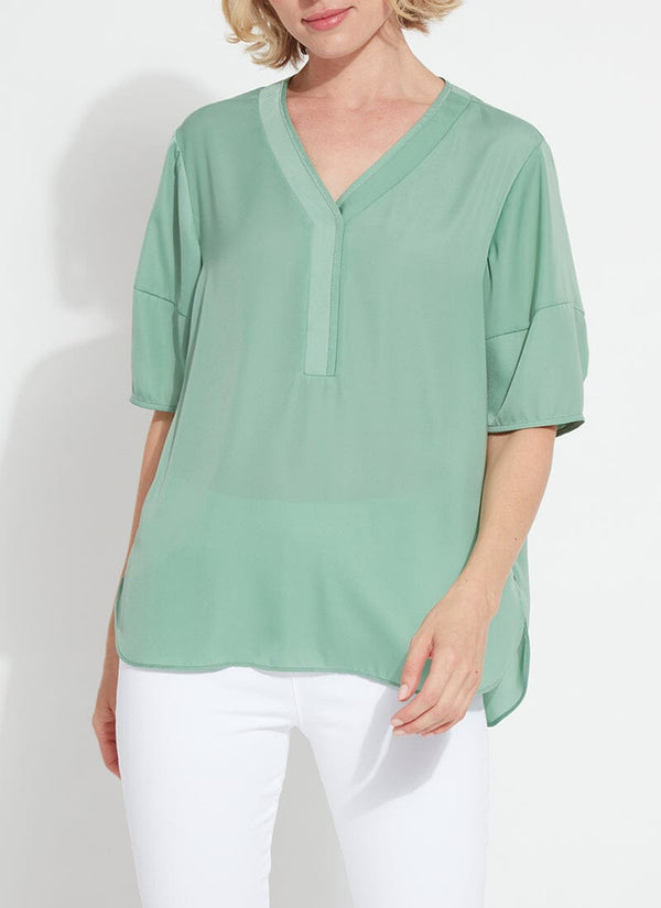 Lyssé Musette Pullover Top Indie Green