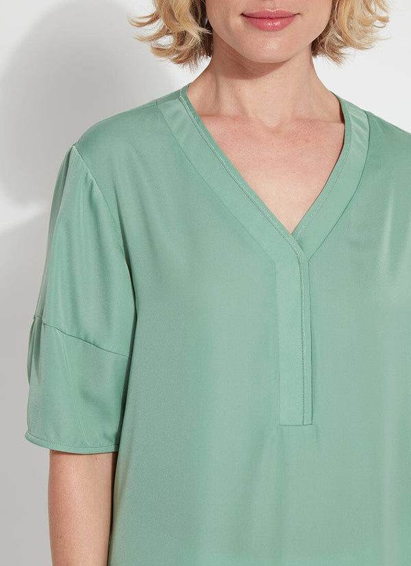 Lyssé Musette Pullover Top Indie Green