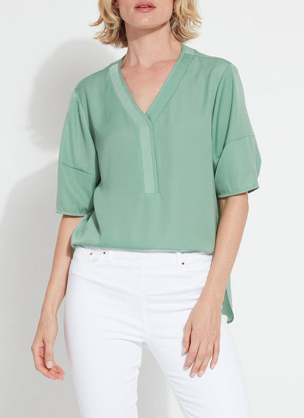 lyssé Musette Pullover Top Indie Green