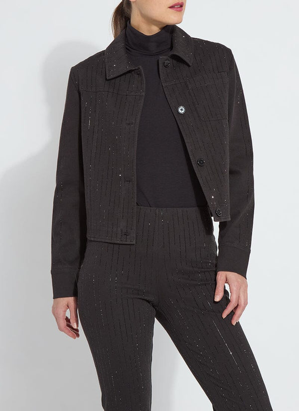 lyssé Nala Embellished Denim Jacket Black