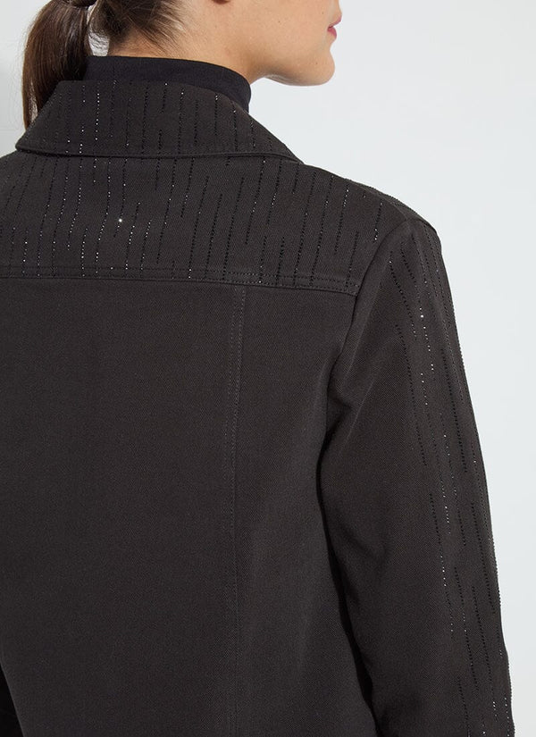 Lyssé Nala Embellished Denim Jacket Curvy Black