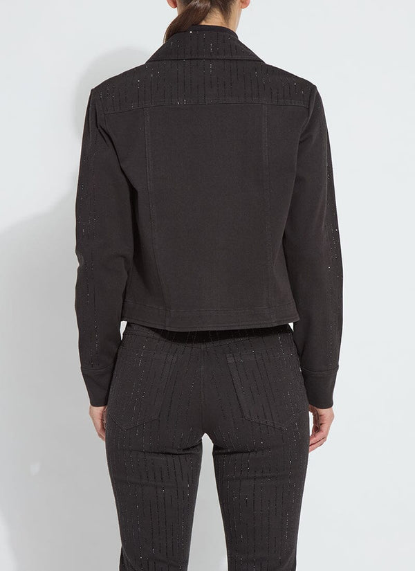 Lyssé Nala Embellished Denim Jacket Curvy Black