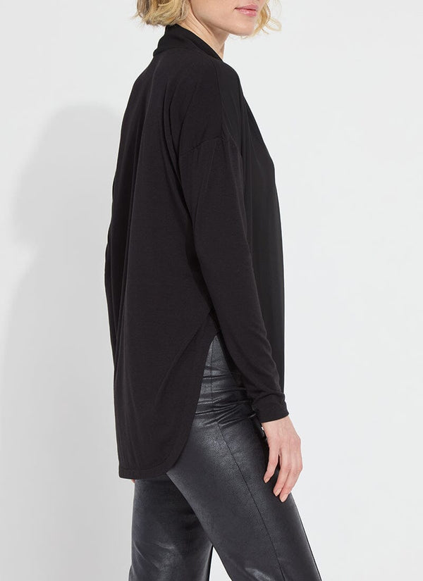 Lyssé Naomi Mix-Media Top Black