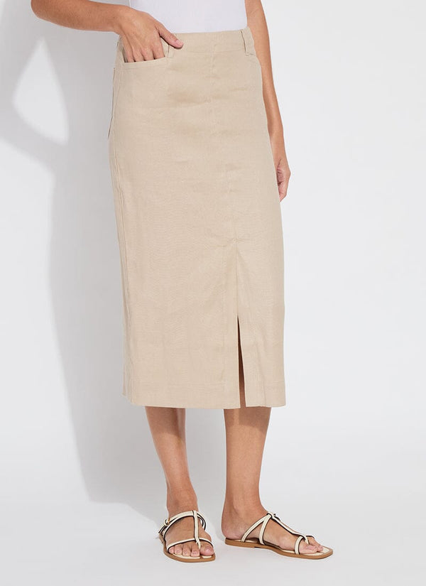 Lyssé Nixie Linen Long Pencil Skirt Linen