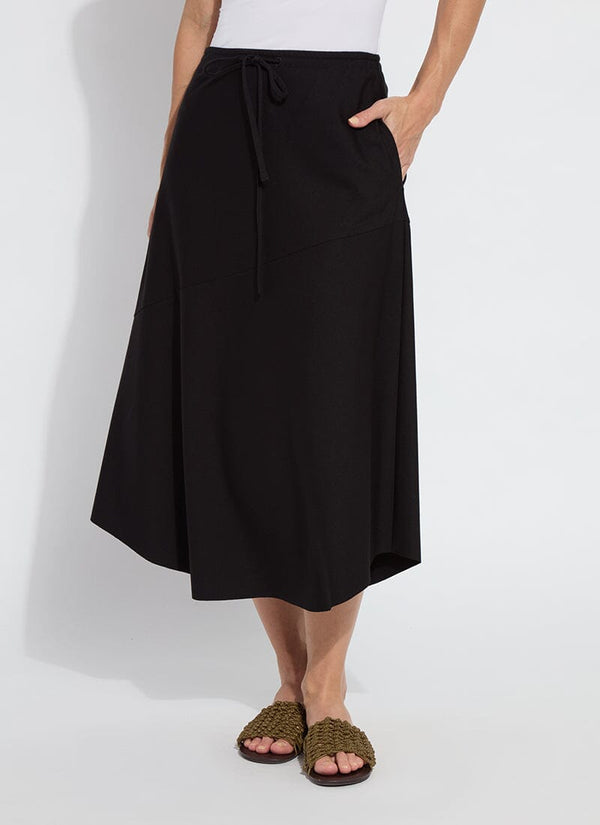 lyssé Nora Drawstring Midi Skirt Black