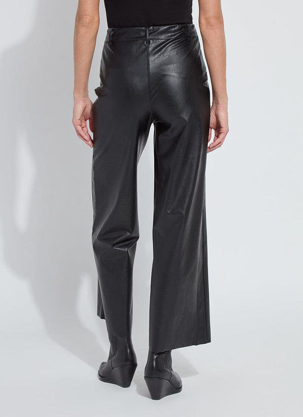 Lyssé Odalis Hi Waist Vegan Leather Wide Leg Black