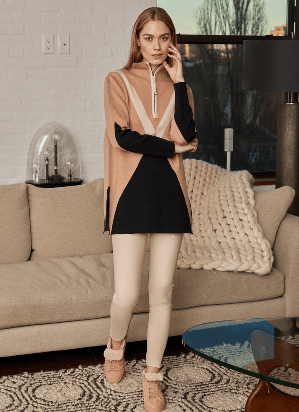 Lyssé Paloma Pullover Sweater Placed Argyle