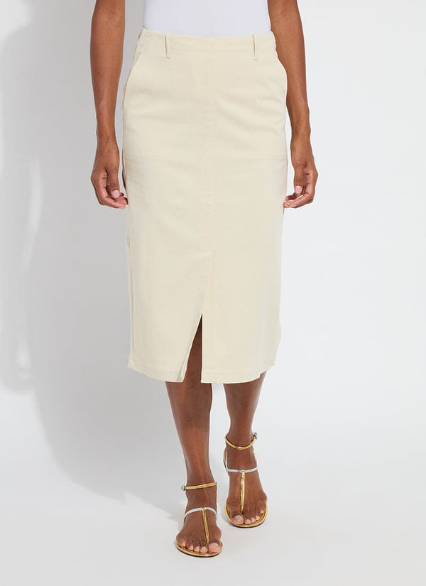 Lyssé Pamela Utilitarian Midi Skirt Ecru