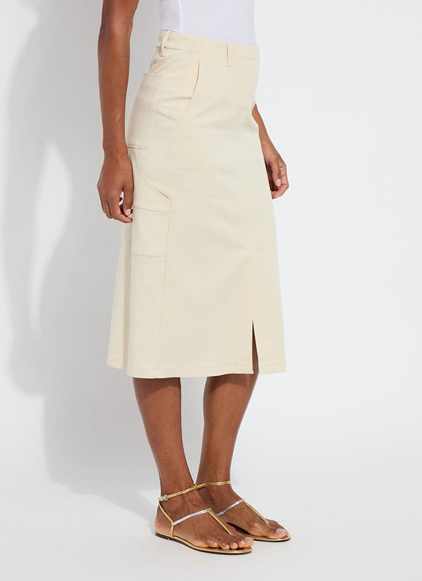 Lyssé Pamela Utilitarian Midi Skirt Ecru