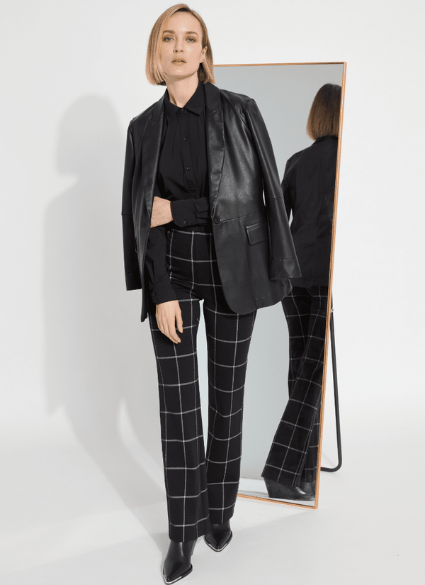 Lyssé Patterned Baby Bootcut (33" Inseam) Lava Check