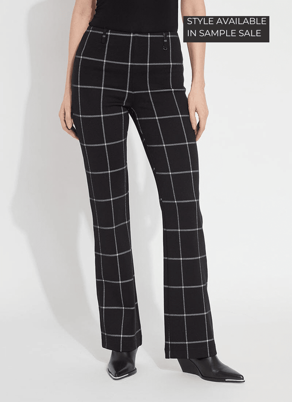 lyssé Patterned Baby Bootcut (33" Inseam) Lava Check