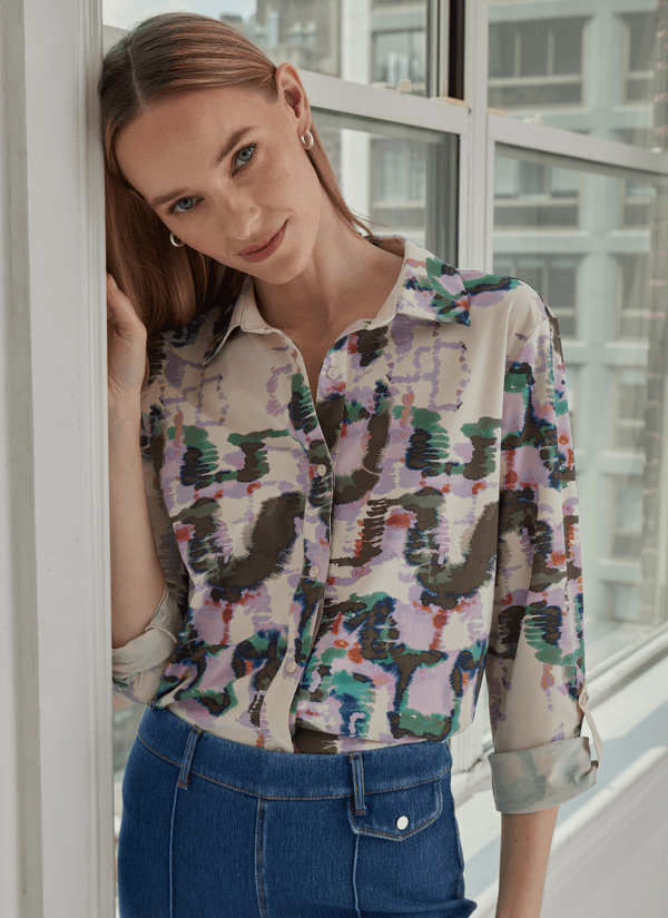 lyssé Patterned Roll Tab Connie Upbeat Canvas