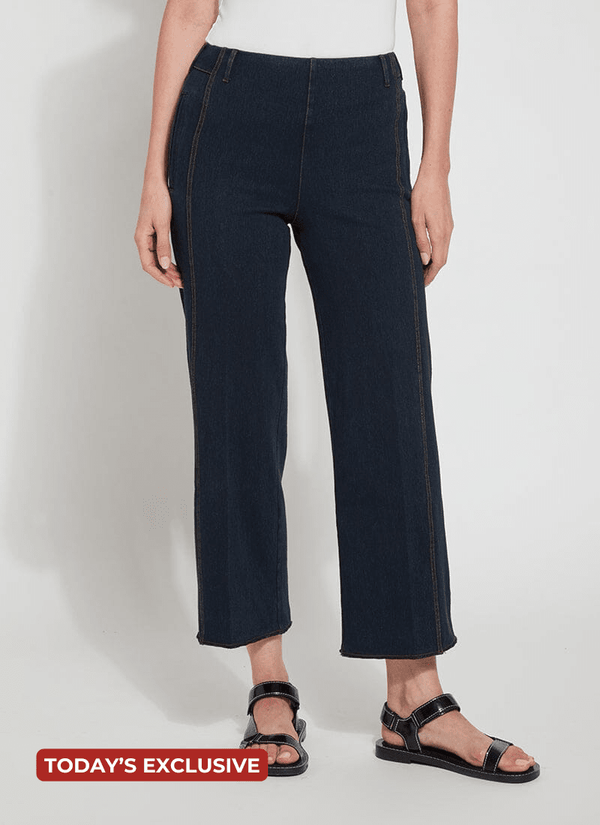 Lyssé Payton Wide Leg Crop (26" Inseam) Midtown Black