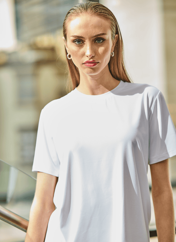 Lyssé Perfect Box-Cut Tee Curvy White