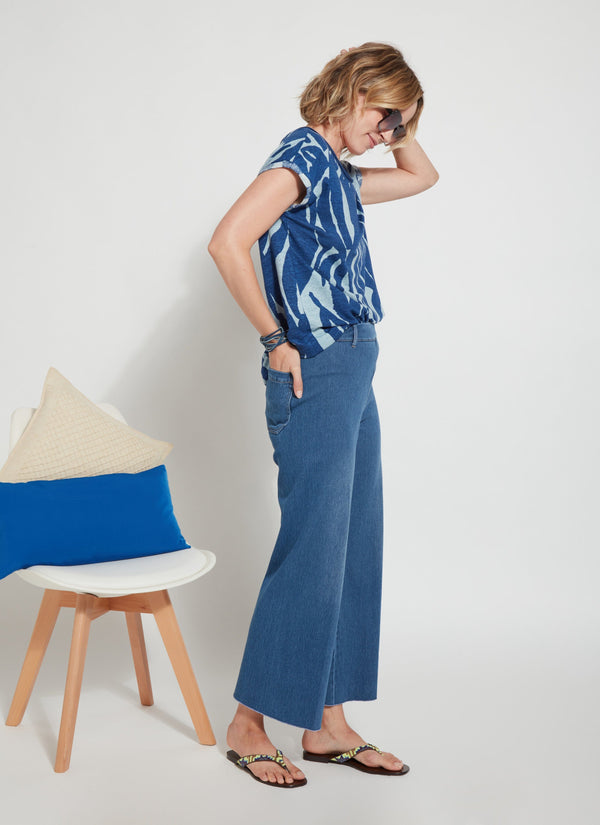 Lyssé Printed Classic Tunic - Blue Wave Blue Wave