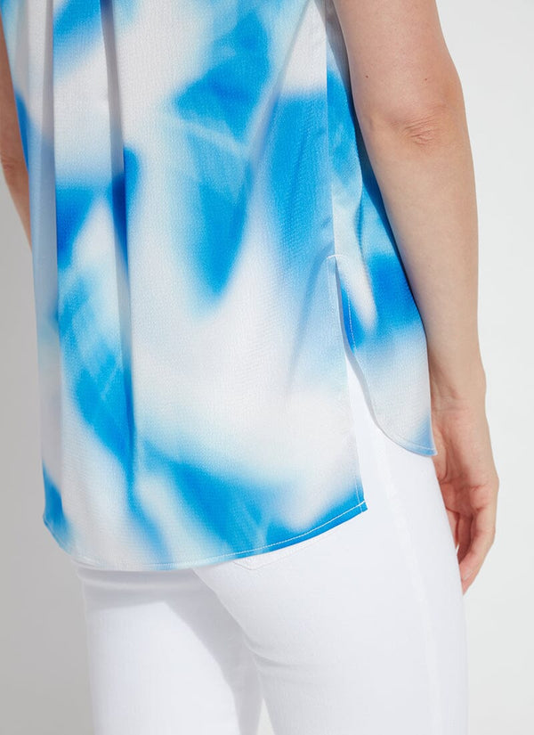 Lyssé Printed Coraline Top Digital Blues