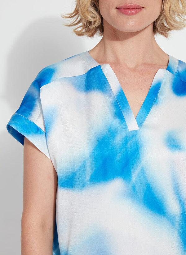 Lyssé Printed Coraline Top Digital Blues