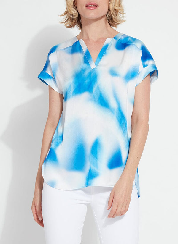 lyssé Printed Coraline Top Digital Blues