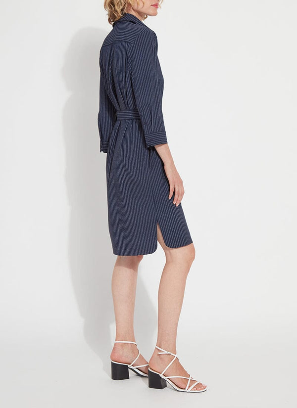 Lyssé Printed Schiffer Dress Ultimate Pinstripe