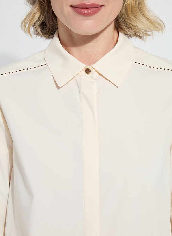 Lyssé Rackel Crystal Embellished Shirt Macadamia