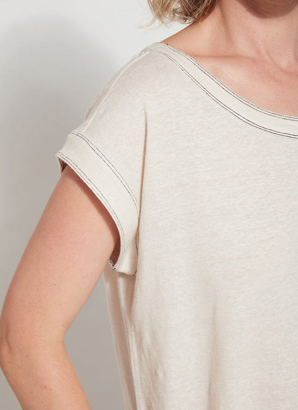 Lyssé Rio Linen Jersey Tunic Crisp Chino