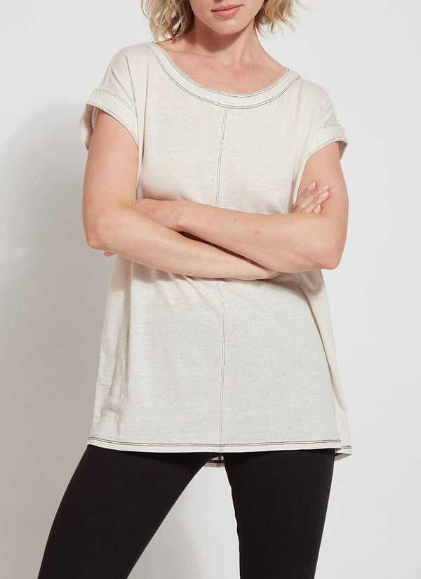 lyssé Rio Linen Jersey Tunic Crisp Chino