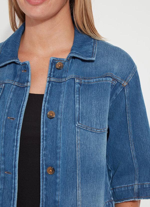 Lyssé River Crop Denim Jacket Mid Wash