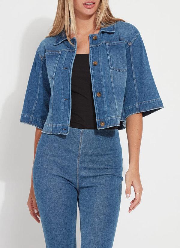 lyssé River Crop Denim Jacket Mid Wash