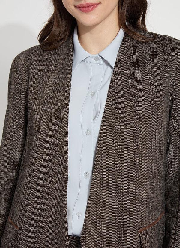Lyssé Robin Ponte Blazer Cambridge Chevron