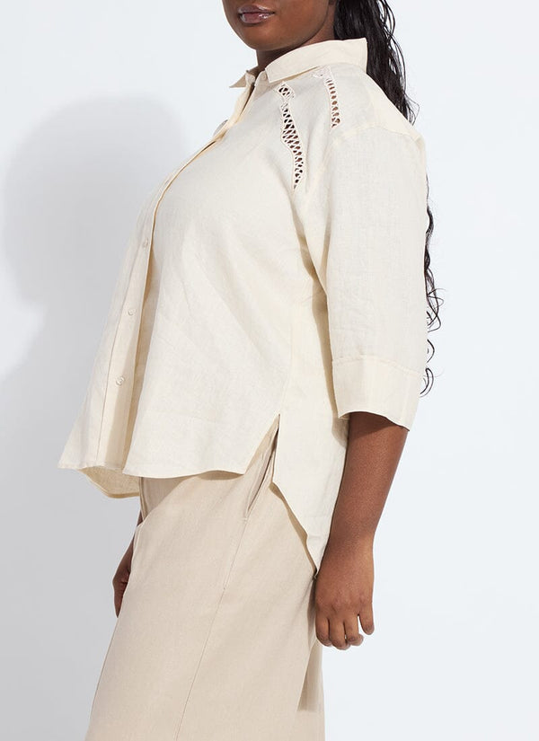 Lyssé Roxanna Embroidered Shirt Curvy Sailcloth