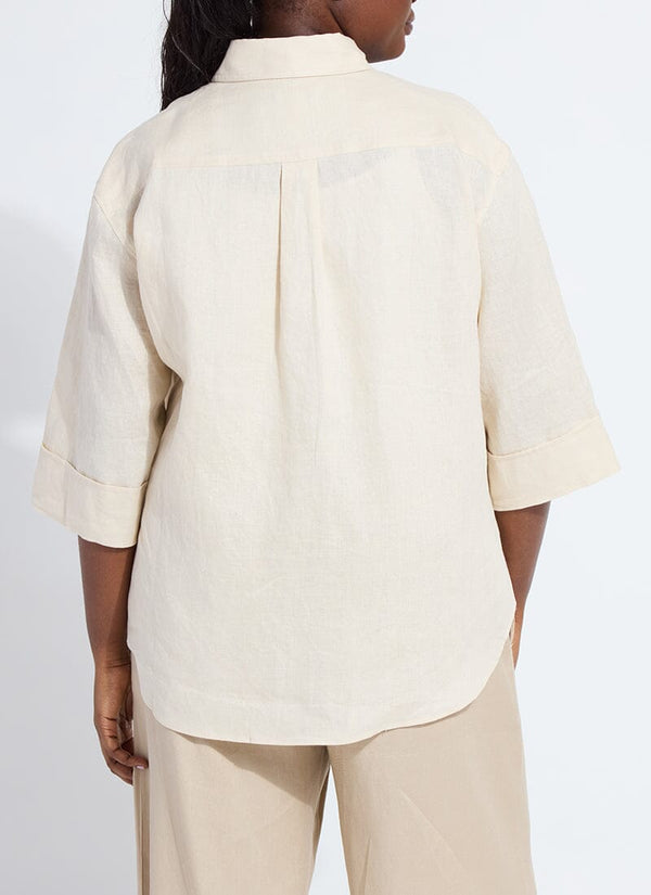 Lyssé Roxanna Embroidered Shirt Curvy Sailcloth