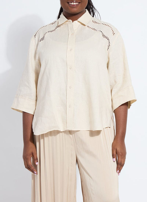 lyssé Roxanna Embroidered Shirt Curvy Sailcloth