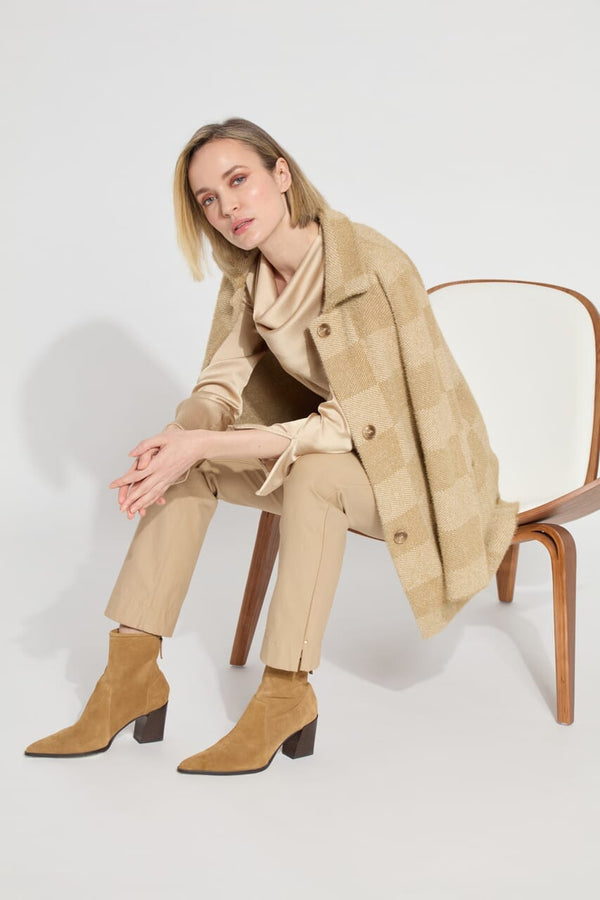 Lyssé Salma Sweater Coat Nutshell Cress