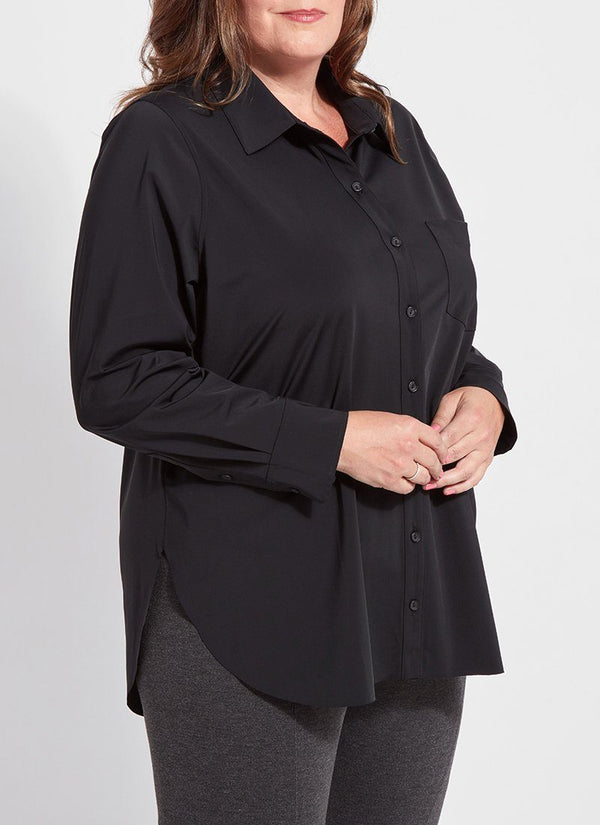 Lyssé Schiffer Button Down Curvy Black