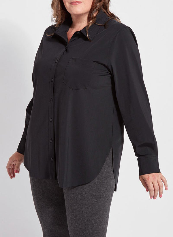 lyssé Schiffer Button Down Curvy Black