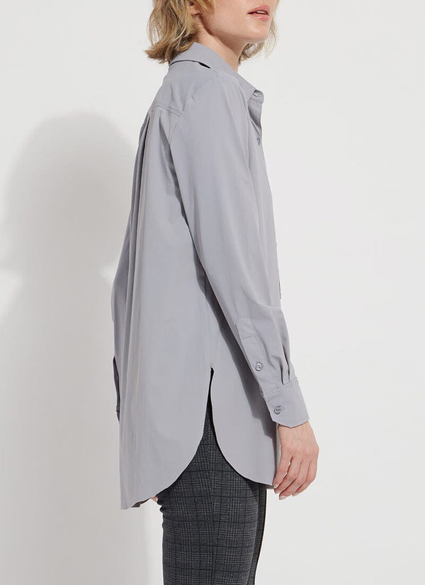 Lyssé Schiffer Button Down- Shadow Gray Shadow Gray