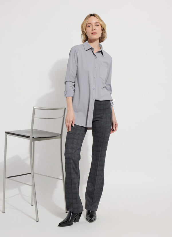 Lyssé Schiffer Button Down- Shadow Gray Shadow Gray