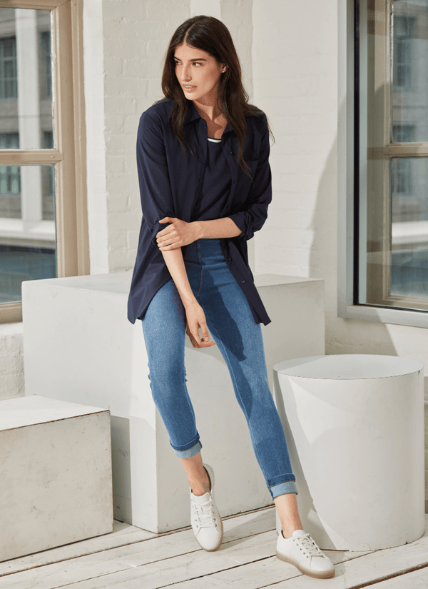 Lyssé Schiffer Button Down - True Navy True Navy