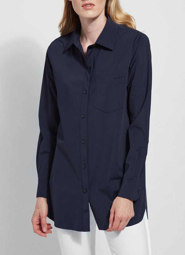 lyssé Schiffer Button Down - True Navy True Navy