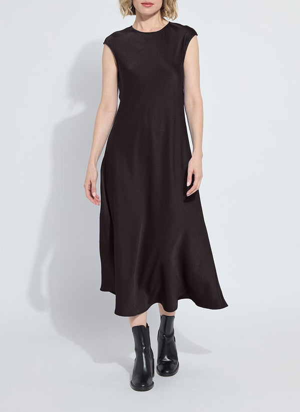 lyssé Silvana Bias Cut Midi Dress Double Espresso