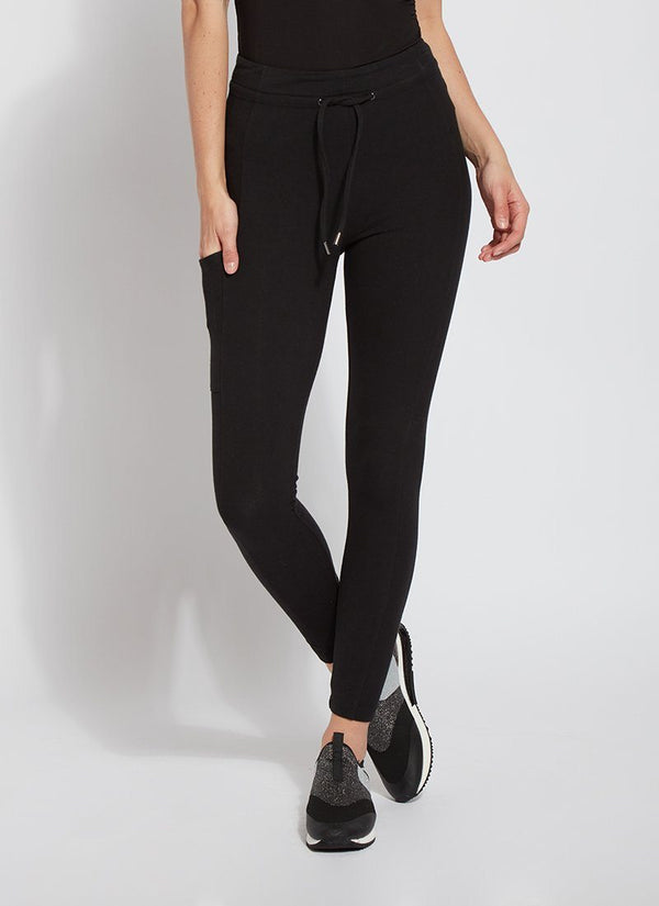 lyssé Sporty Cotton Legging (26.5" Inseam) Black