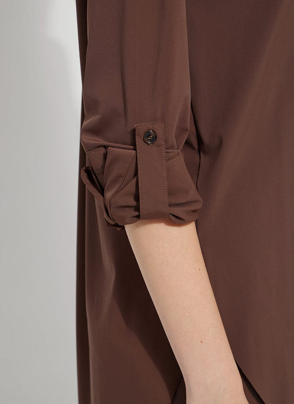 Lyssé Sporty Roll Up Sleeve Schiffer Cocoa Powder